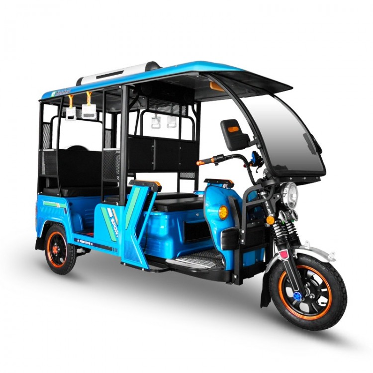 Трицикл пассажирский GreenCamel Пони Рикша (48V 1000W 30 км/ч) крыша, дифф фото